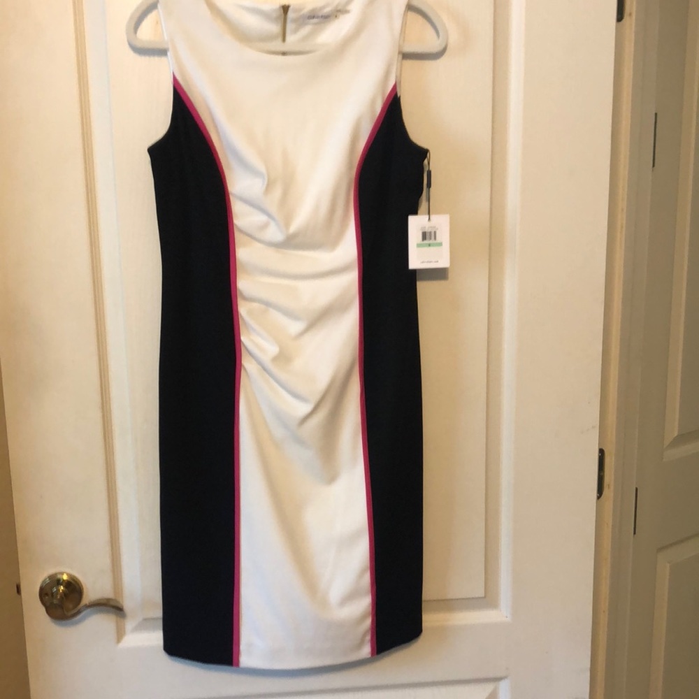 Beautiful Calvin Klein shift dress, form fitting, nice length. Size 8